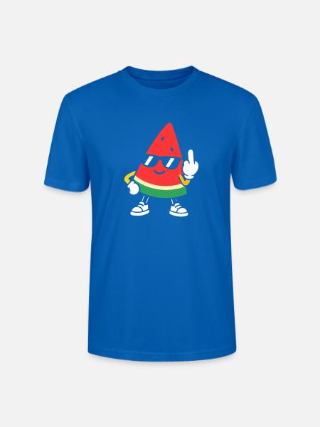 Watermelon Rebel mit Sonnenbrille - Stanley/Stella Unisex Bio-T-Shirt CRAFTER - Pfauenblau