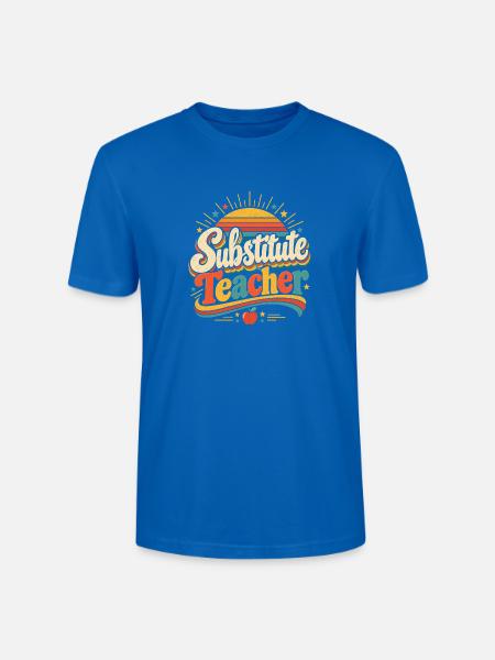 Retro Substitute Lehrer - Stanley/Stella Unisex Bio-T-Shirt CRAFTER - Pfauenblau