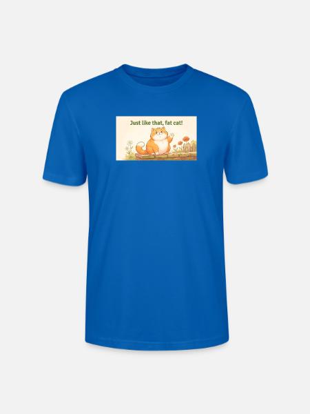 GENAU WIE DIESE FETTE KATZE - Stanley/Stella Unisex Bio-T-Shirt CRAFTER - Pfauenblau