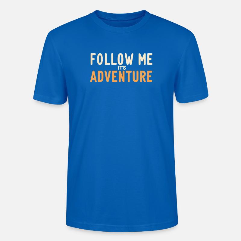 Suivez-Moi C'est l'Aventure - T-shirt bio CRAFTER Stanley Stella Unisexe - bleu paon