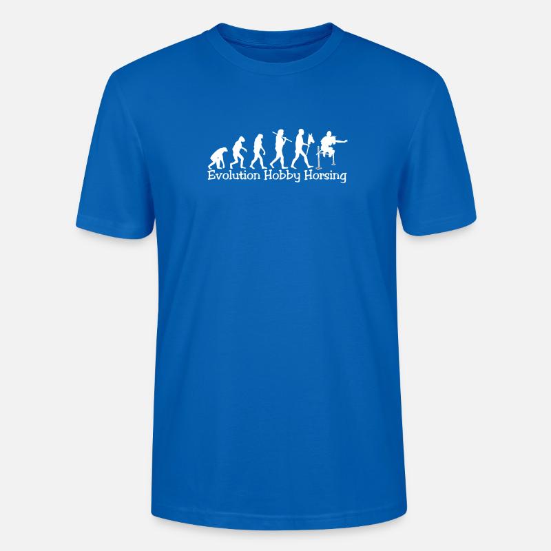 Evolution Hobby Horsing (blanc) - T-shirt bio CRAFTER Stanley Stella Unisexe - bleu paon