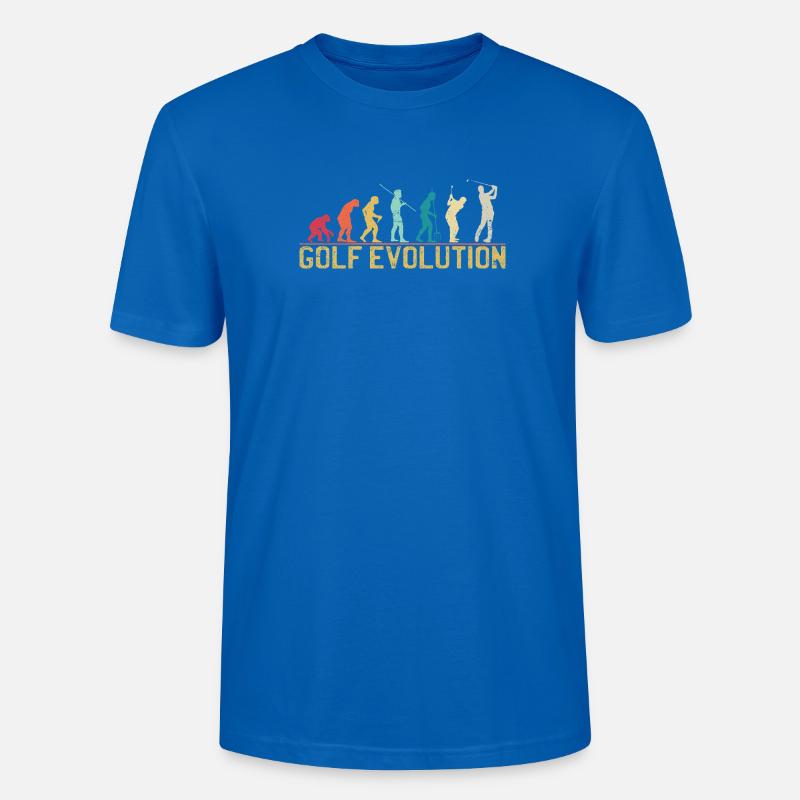 Golf Evolution Silhouette Design - Stanley/Stella Unisex Bio-T-Shirt CRAFTER - Pfauenblau