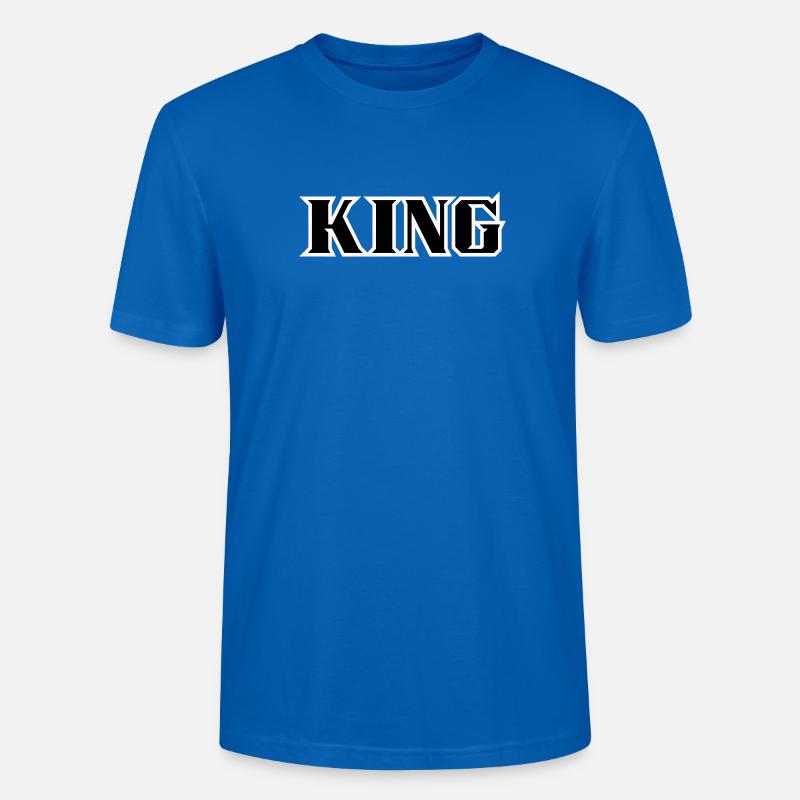 King Classic Text - Stanley/Stella Unisex Bio-T-Shirt CRAFTER - Pfauenblau