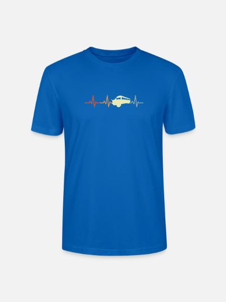 Retro Schulbus Kardiogramm - Stanley/Stella Unisex Bio-T-Shirt CRAFTER - Pfauenblau