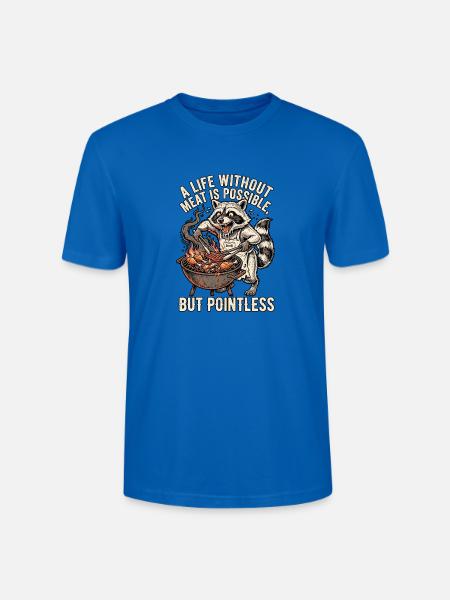 Grillmeister Waschbär - Stanley/Stella Unisex Bio-T-Shirt CRAFTER - Pfauenblau