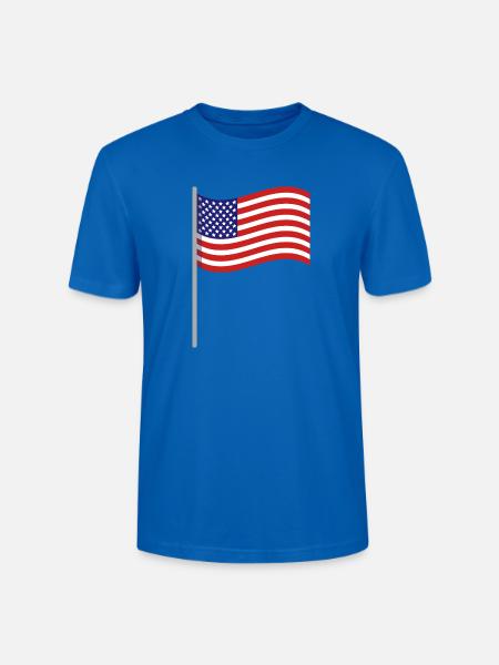 Flagge der Vereinigten Staaten - Stanley/Stella Unisex Bio-T-Shirt CRAFTER - Pfauenblau