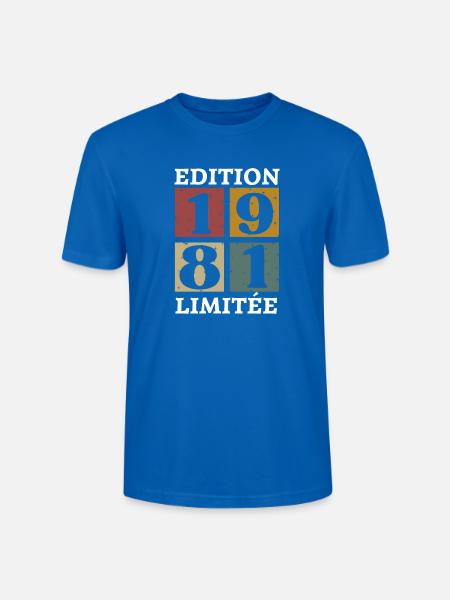 Limitierte Auflage 1981 geboren 1981 - Stanley/Stella Unisex Bio-T-Shirt CRAFTER - Pfauenblau