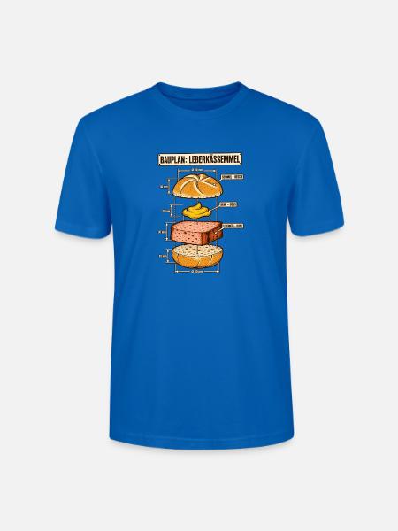 Leberkässemmel Bauplan - Stanley/Stella Unisex Bio-T-Shirt CRAFTER - Pfauenblau