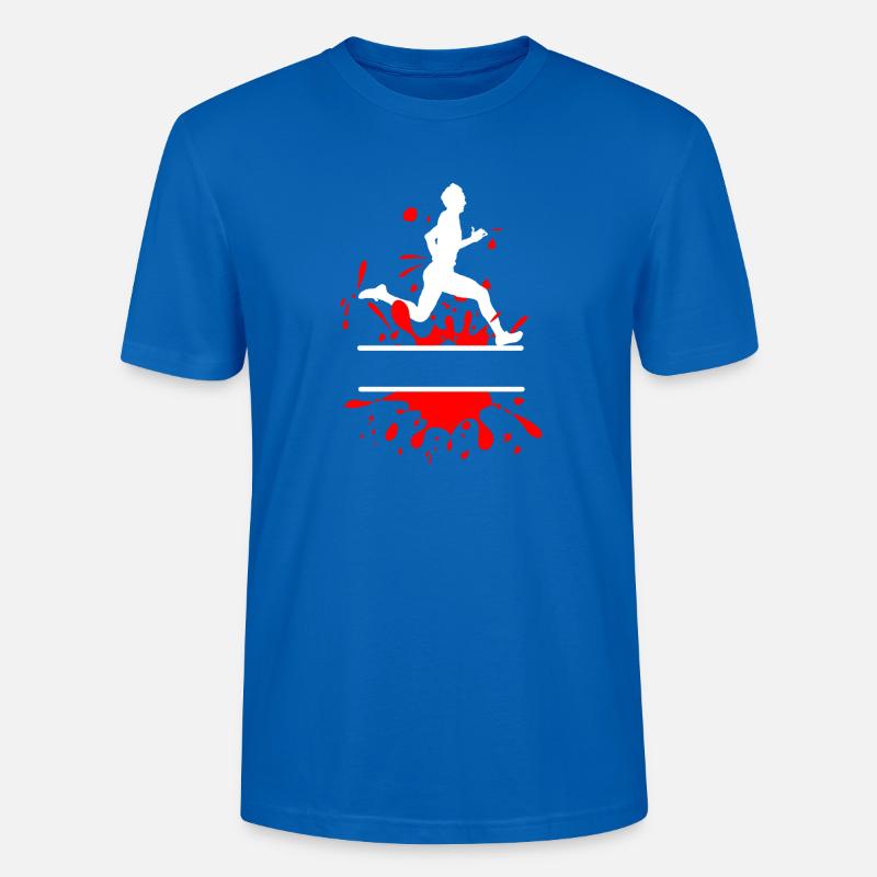 Mud Run Man – Custom Splash Runner - Stanley/Stella Unisex Bio-T-Shirt CRAFTER - Pfauenblau