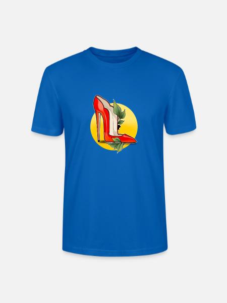 Roter Highheel mit Blattakzent - Stanley/Stella Unisex Bio-T-Shirt CRAFTER - Pfauenblau