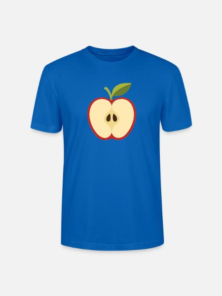 Geteilter Apfel mit Kernen - Stanley/Stella Unisex Bio-T-Shirt CRAFTER - Pfauenblau