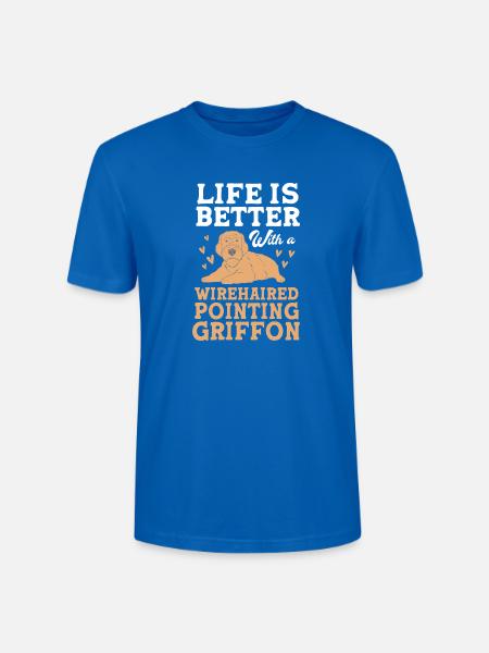 Griffon Hund - Stanley/Stella Unisex Bio-T-Shirt CRAFTER - Pfauenblau