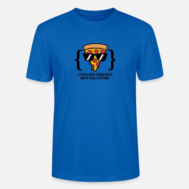 Coole Pizza Slice Sonnenbrille - Stanley/Stella Unisex Bio-T-Shirt CRAFTER - Pfauenblau