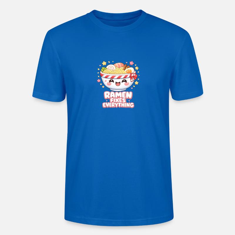 Ramen fixes everything - Stanley/Stella Unisex Bio-T-Shirt CRAFTER - Pfauenblau