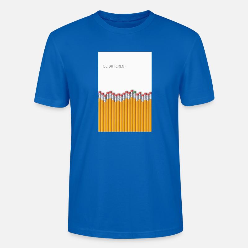 Be Different Minimalist Statement Design - Stanley/Stella CRAFTER Unisex Organic T-Shirt - peacock-blue