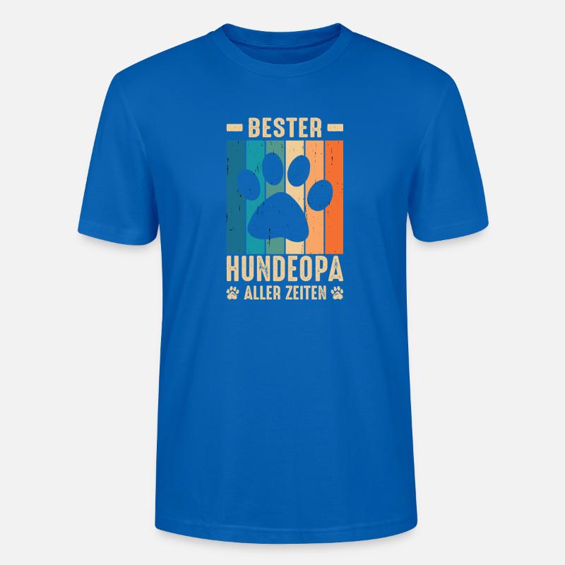 Hundeopa Geschenke Hundeliebhaber Hunde - Stanley/Stella Unisex Bio-T-Shirt CRAFTER - Pfauenblau
