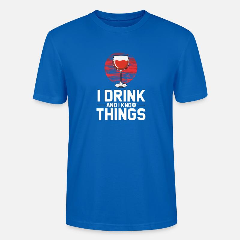 Drink and know Things - Stanley/Stella Unisex Bio-T-Shirt CRAFTER - Pfauenblau