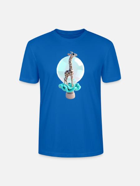 Design Giraffe - Stanley/Stella CRAFTER Unisex Organic T-Shirt - peacock-blue