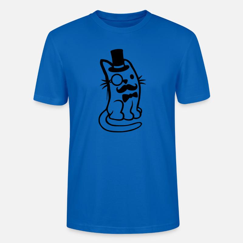 Herr Katze Bart Mann - Stanley/Stella Unisex Bio-T-Shirt CRAFTER - Pfauenblau