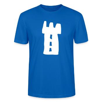 Mehlsack - Stanley/Stella Unisex Bio-T-Shirt CRAFTER - Pfauenblau - Vorne - Alina (178cm) & Michal (187cm)
