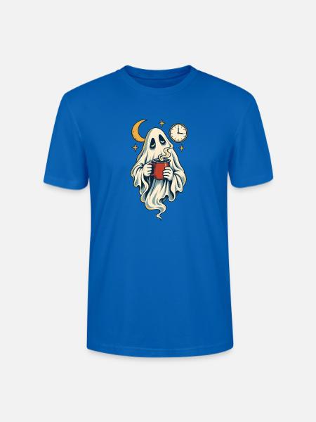 Geisterschicht – Kaffee nach Mitternacht - Stanley/Stella Unisex Bio-T-Shirt CRAFTER - Pfauenblau