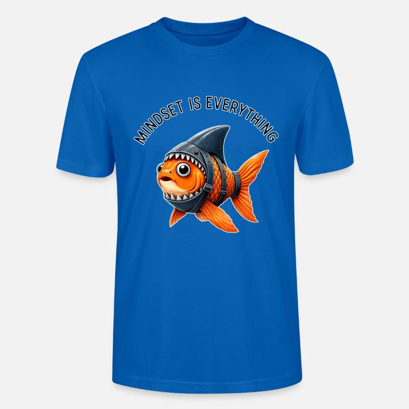 Mindset Fisch – Sei der Hai - Stanley/Stella Unisex Bio-T-Shirt CRAFTER - Pfauenblau