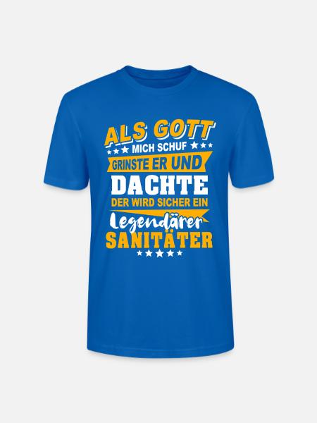 Sanitäter Sprüche - Stanley/Stella Unisex Bio-T-Shirt CRAFTER - Pfauenblau