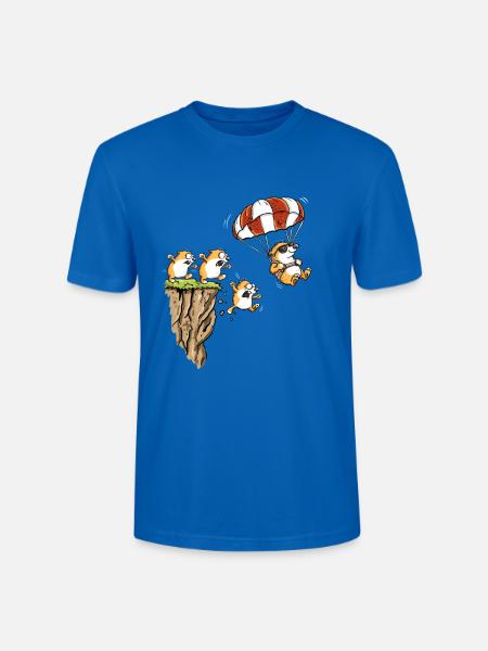 Lemming Fallschirm Individualität Paragliding Humo - Stanley/Stella Unisex Bio-T-Shirt CRAFTER - Pfauenblau