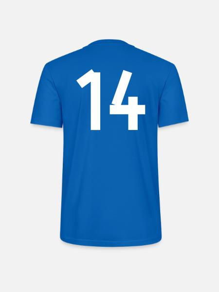 Number 14 - Stanley/Stella CRAFTER Unisex Organic T-Shirt - peacock-blue
