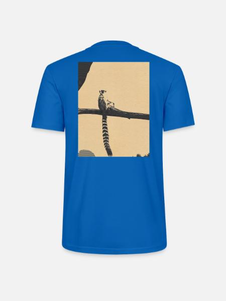 lemur2 - Stanley/Stella Unisex Bio-T-Shirt CRAFTER - Pfauenblau