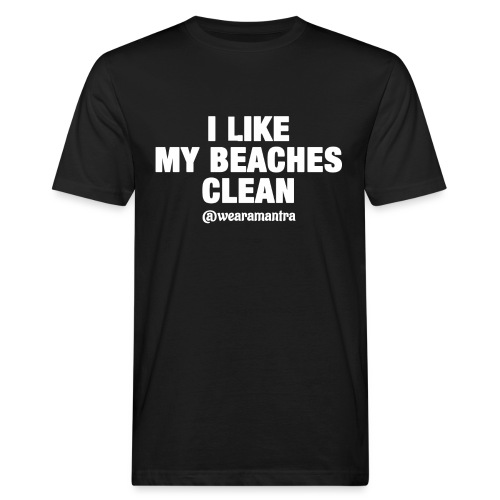 I LIKE MY BEACHES CLEAN - T-shirt ecologica da uomo