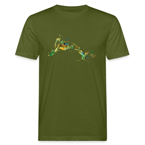 plastic soup whale splash - Mannen Bio-T-shirt