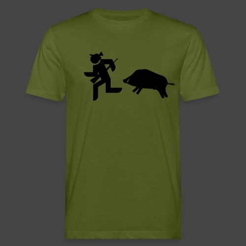 „Jäger vs Keiler“-Shirt für Jäger - ein Klassiker! - Männer Bio-T-Shirt