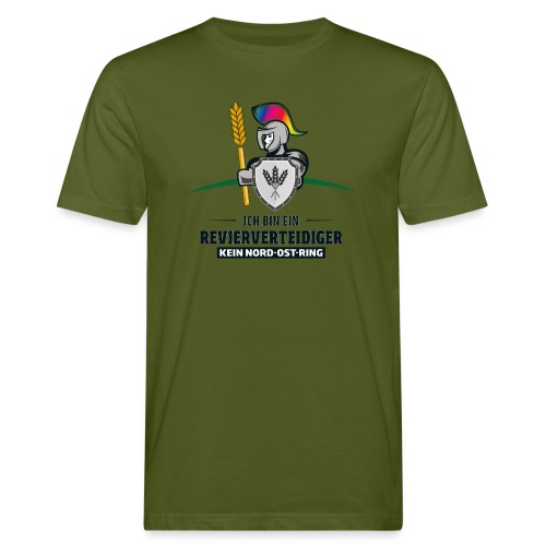 Revierverteidiger Regenbogen - Männer Bio-T-Shirt