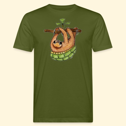Le paresseux-tortue à hélice - T-shirt bio Homme
