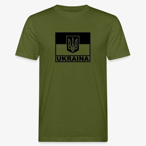 Ukraina Taktisk Flagga - Emblem - Ekologisk T-shirt herr