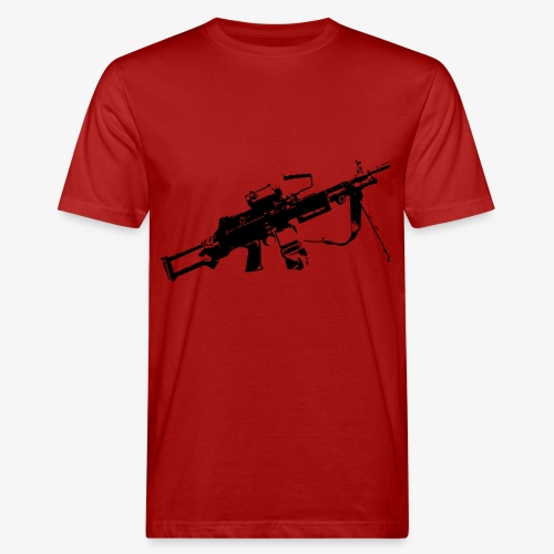 FN Minimi Para machine gun M249 SAW Kulspruta 90 - Ekologisk T-shirt herr