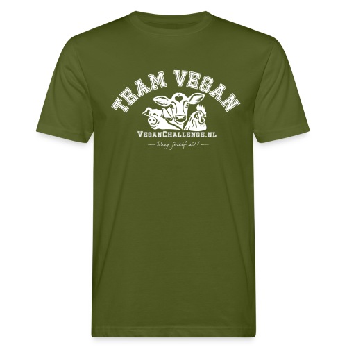 TEAM VEGAN 1 kleur - Mannen Bio-T-shirt