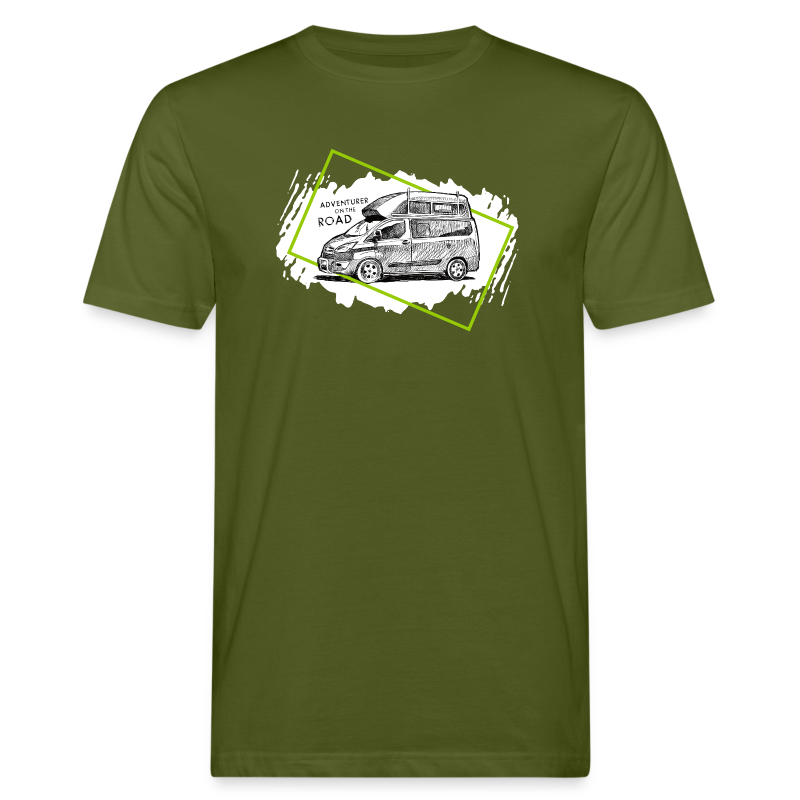 Camper Van - Adventurer on the Road - Männer Bio-T-Shirt