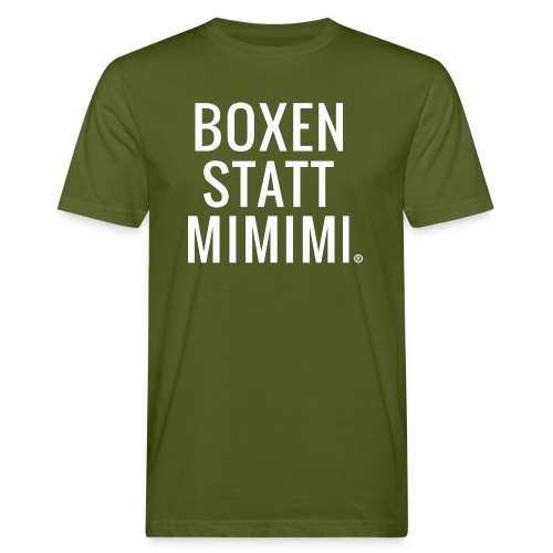Boxen statt Mimimi® - weiß - Männer Bio-T-Shirt