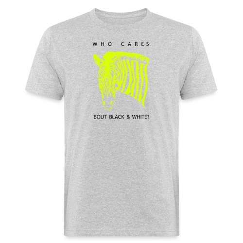 Zebra Who Cares? - Männer Bio-T-Shirt