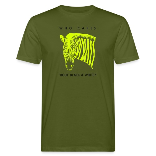 Zebra Who Cares? - Männer Bio-T-Shirt