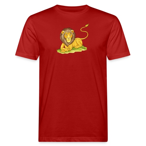 lässiger Löwe - Männer Bio-T-Shirt
