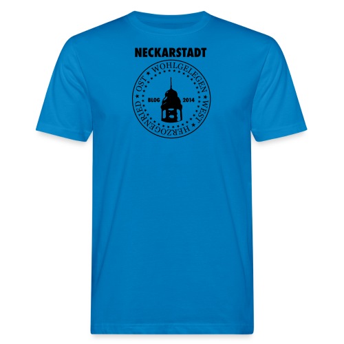 Neckarstadt Blog seit 2014 (Logo dunkel) - Männer Bio-T-Shirt