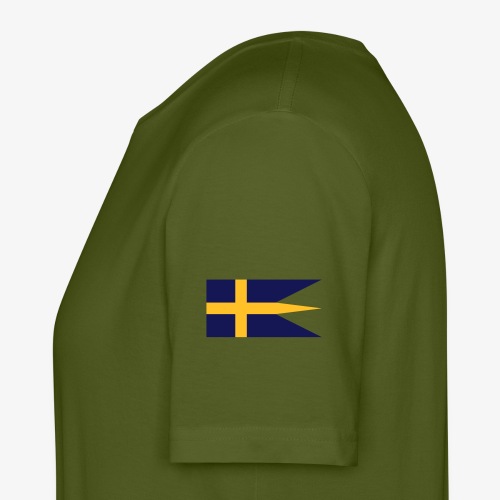 Svensk Örlogsflagga - Sverige Tretungad flagga - Ekologisk T-shirt herr