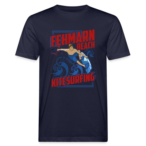 Kitesurfing Fehmarn - Männer Bio-T-Shirt