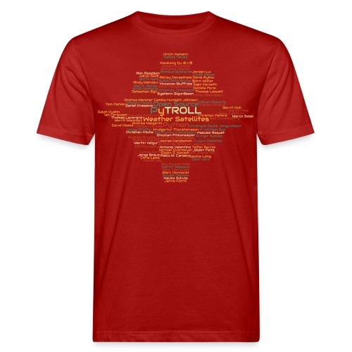 Pytroll wordcloud march 2019 - Men's Organic T-Shirt
