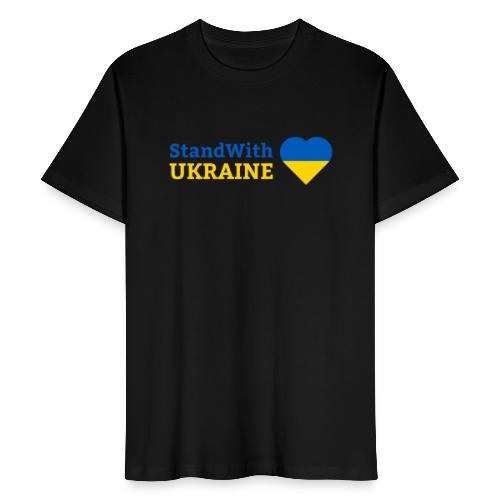 Stand with Ukraine mit Herz Support & Solidarität - Männer Bio-T-Shirt