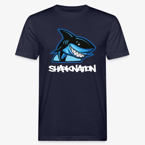 SHARKNATION / White Letters - Mannen Bio-T-shirt