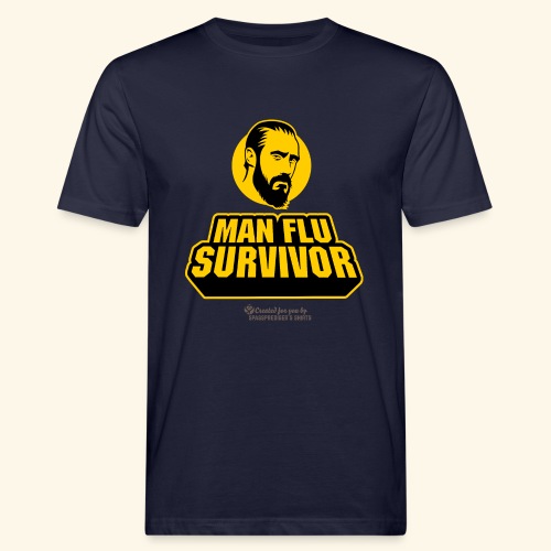 Man Flu Survivor Internet Meme - Männer Bio-T-Shirt